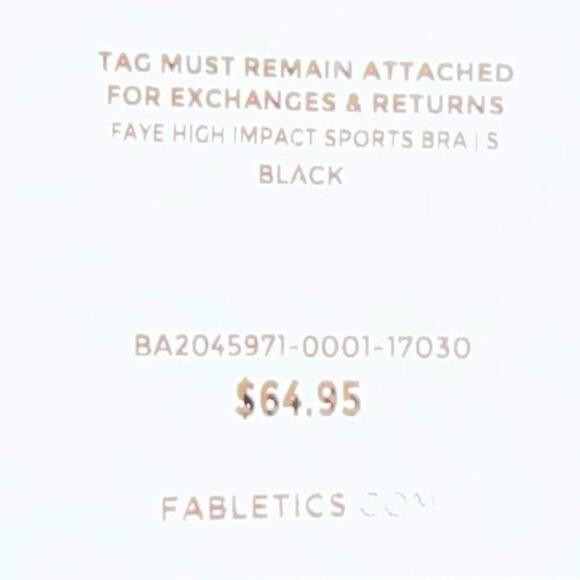 Fabletics Faye High Impact Sports Bra Size Small NWT - Picture 5 of 7